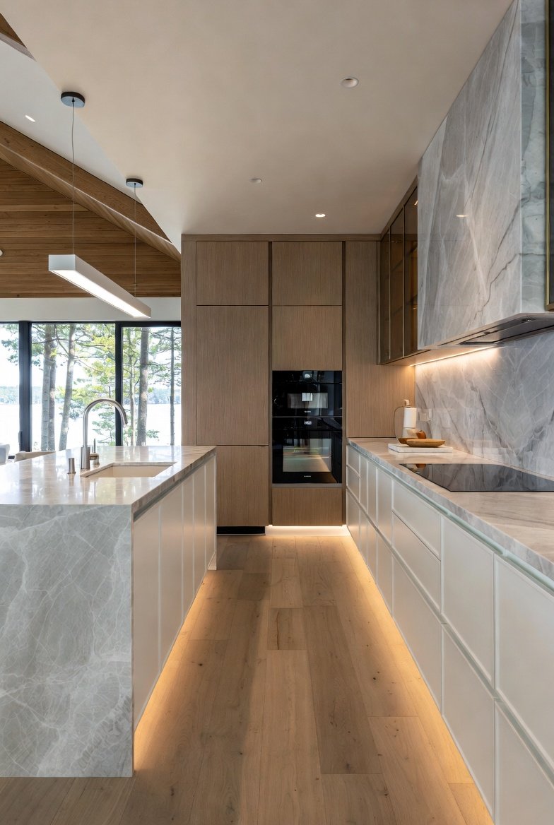 Bespoke cabin integration custom millwork in Muskoka